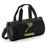 Personalised Squash Bag | Kids Barrel Holdall with Name