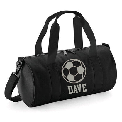 Personalised Football Design Barrel Bag 12L - Lightweight Holdall for Kid