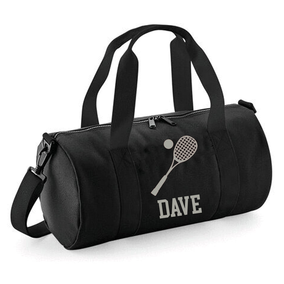 Personalised Squash Bag | Kids Barrel Holdall with Name
