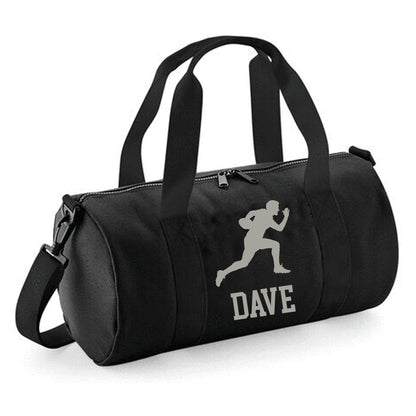 Personalised Rugby Side On Player Barrel Sports Bag with Name
