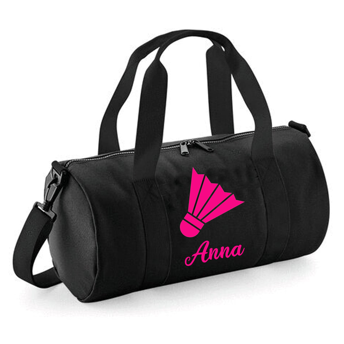 Personalised Badminton Barrel Bag | Kids Sports Holdall with Name