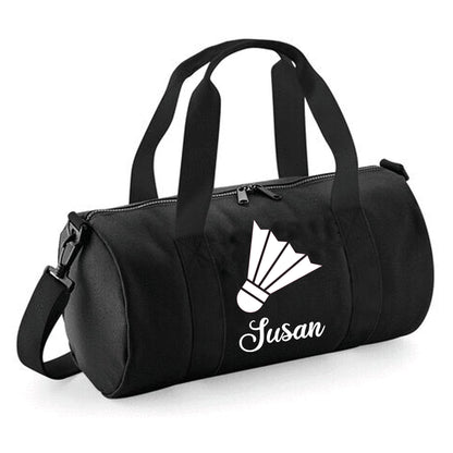 Personalised Badminton Barrel Bag, 12L - Stylish & Durable Holdall