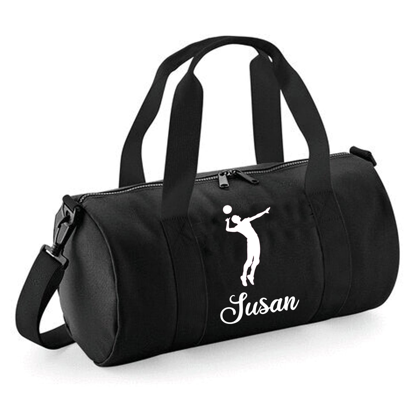 Personalised Volleyball Barrel Bag, Kids Sports Bag with Name