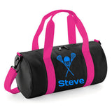 Personalised Lacrosse Barrel Bag | Kids Sports Holdall with Name