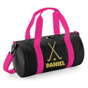Personalised Hockey Sticks Barrel Bag | Kids Sports Holdall with Name