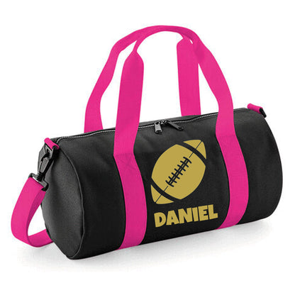 Personalised Rugby Ball Barrel Bag 12L - With Logo & Name