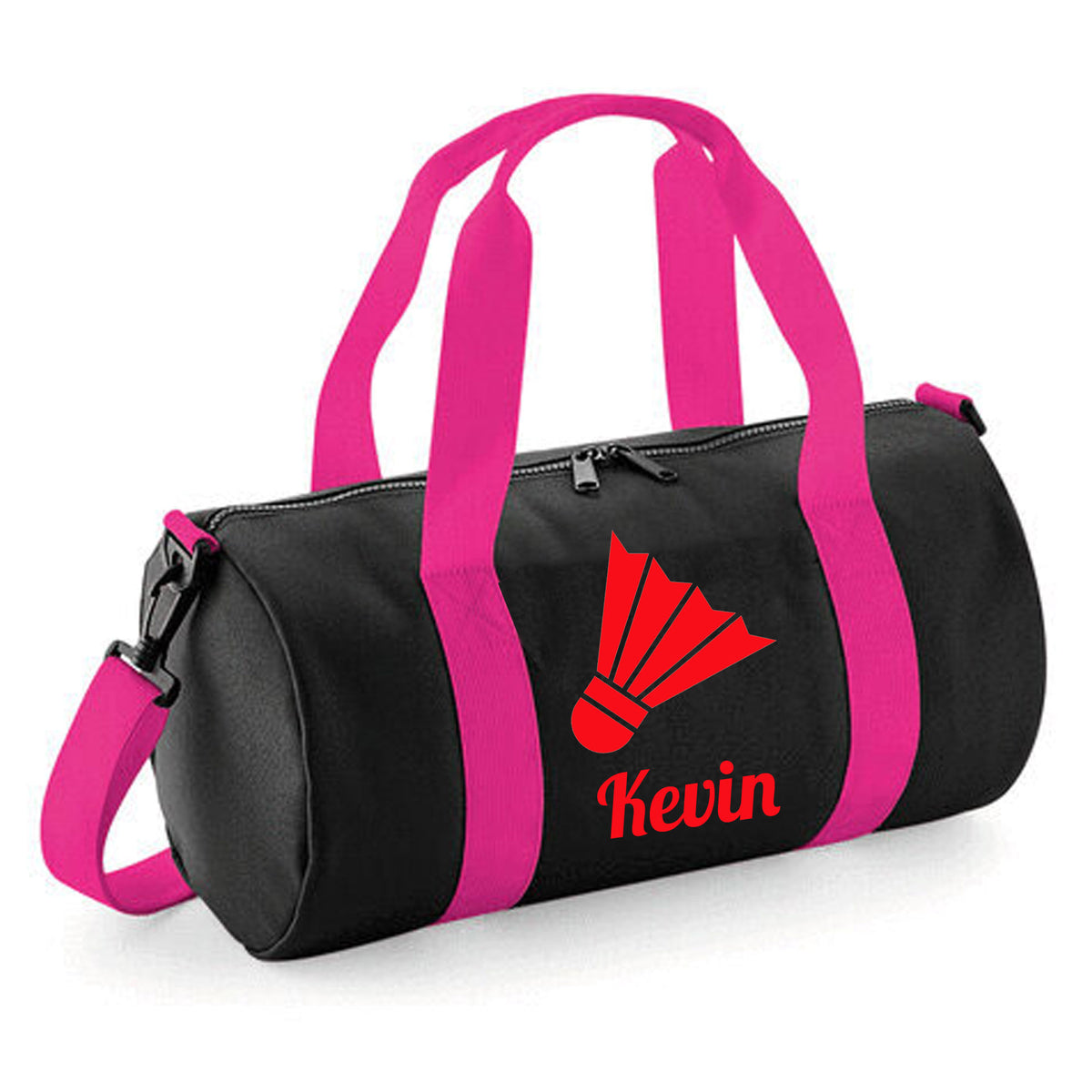 Personalised Badminton Barrel Bag | Kids Sports Holdall with Name