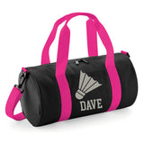 Personalised Badminton Barrel Bag | Kids Sports Holdall with Name