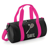 Personalised Squash Bag | Kids Barrel Holdall with Name