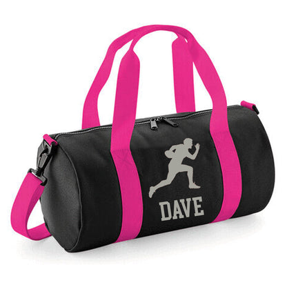 Personalised Rugby Side On Player Barrel Sports Bag with Name