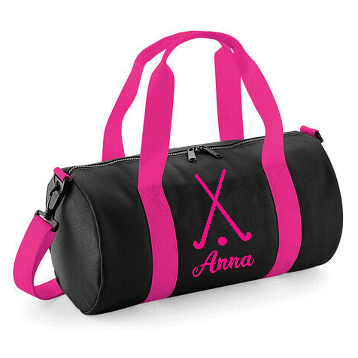 Personalised Hockey Sticks Barrel Bag | Kids Sports Holdall with Name