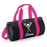 Personalised Lacrosse Barrel Bag | Kids Sports Holdall with Name