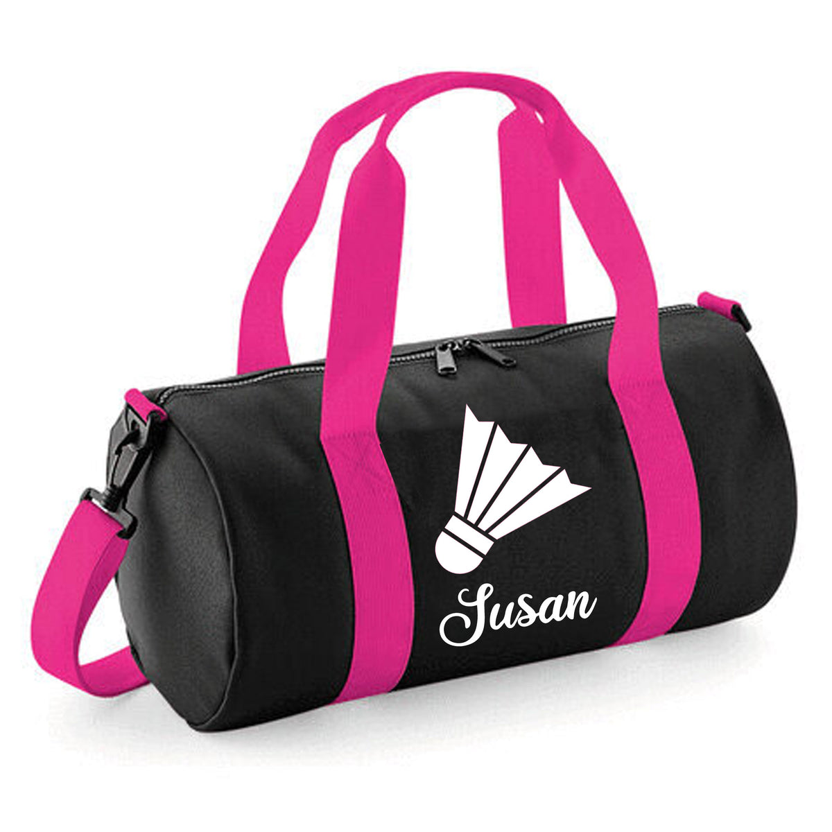 Personalised Badminton Barrel Bag | Kids Sports Holdall with Name