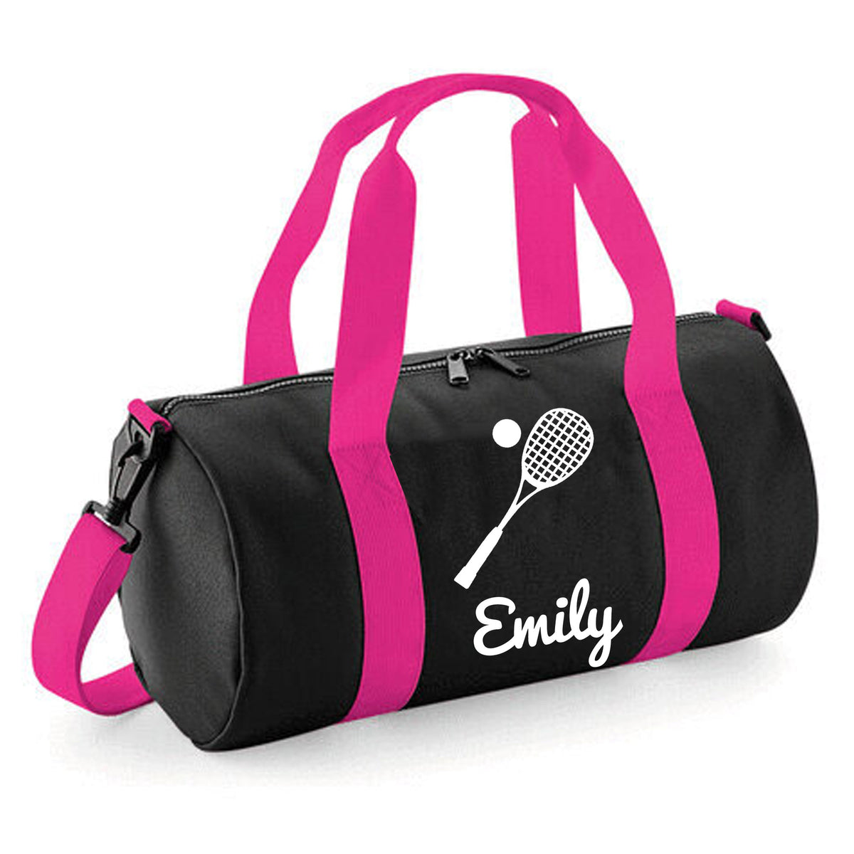 Personalised Squash Bag | Kids Barrel Holdall with Name