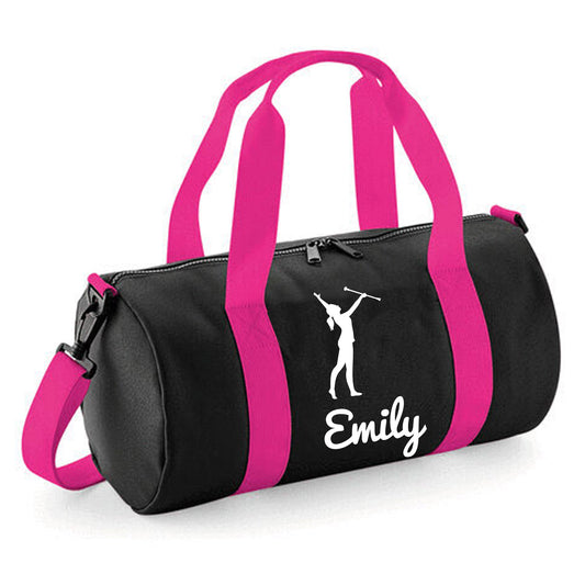 Personalised Baton Twirl Barrel Bag - Lightweight Holdall for Kid