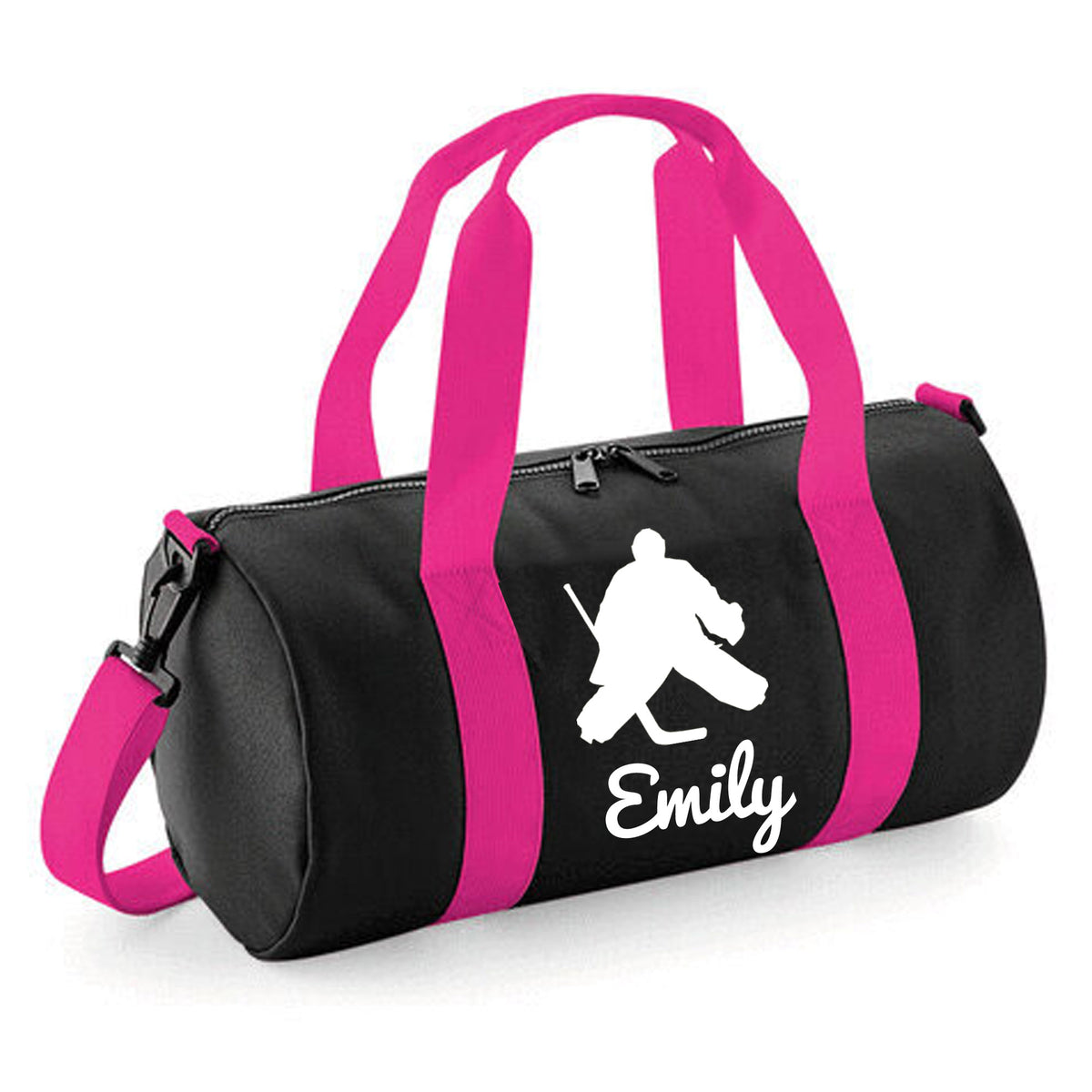 Personalised Ice Hockey Barrel Bag | Kids Sports Holdall with Name