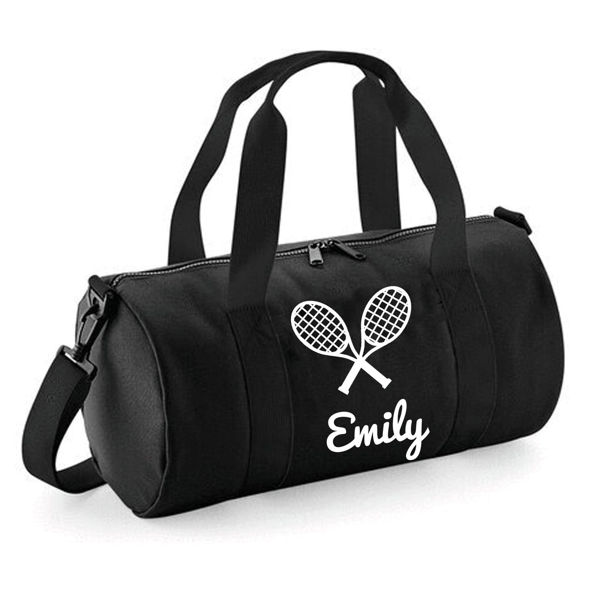 Personalised Tennis Design Barrel Bag | Kids Sports Holdall with Name