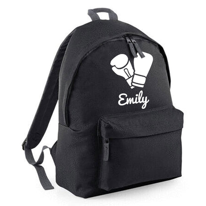 Personalised Boxing Gloves Backpack, Kids Rucksack with Name
