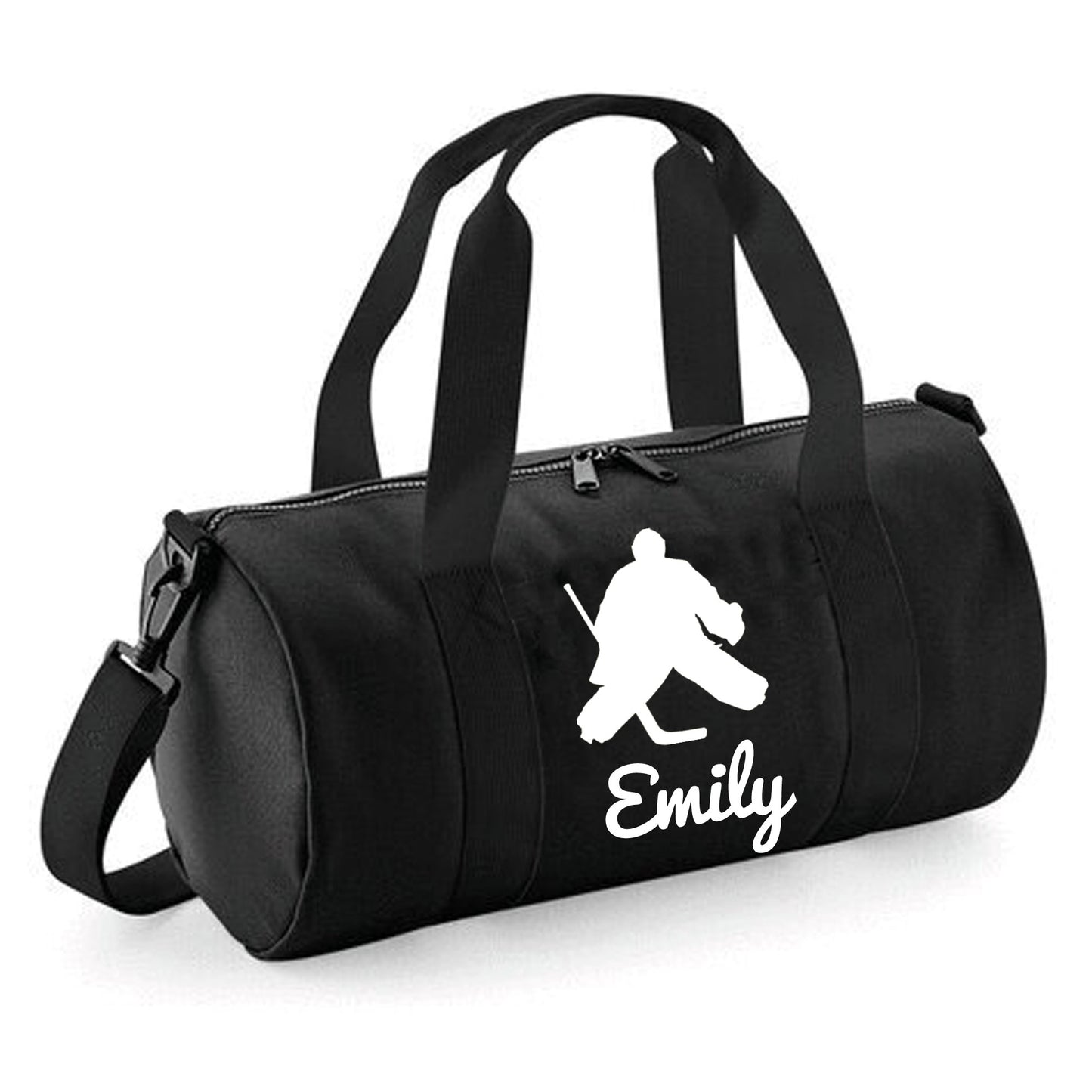 Personalised Ice Hockey Barrel Bag, Stylish Holdall for Kids