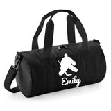 Personalised Ice Hockey Barrel Bag | Kids Sports Holdall with Name