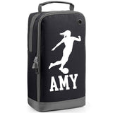 Football Boot Bag or Shoe Bag – Personalised with Name | Female Footballer Design