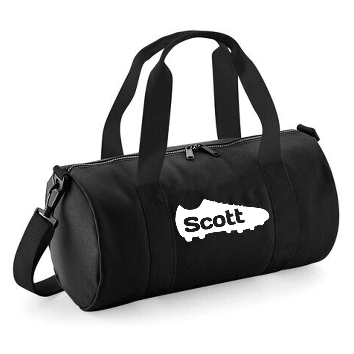 Personalised Football Boot Barrel Bag | Kids Sports Holdall with Name