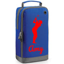 Personalised Golf Shoe Bag with Female Golfer & Name or Initials  - Always Looking Good - Royal Blue  