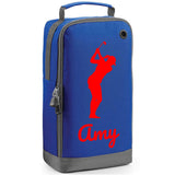 Personalised Golf Shoe Bag with Female Golfer & Name or Initials  - Always Looking Good - Royal Blue  