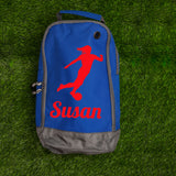 Football Boot Bag or Shoe Bag – Personalised with Name | Female Footballer Design