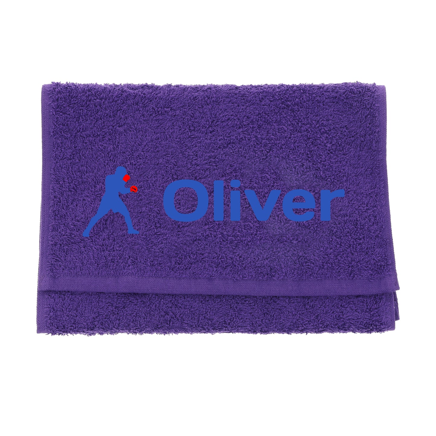 Personalised Embroidered Gym Towel with Boxing Design
