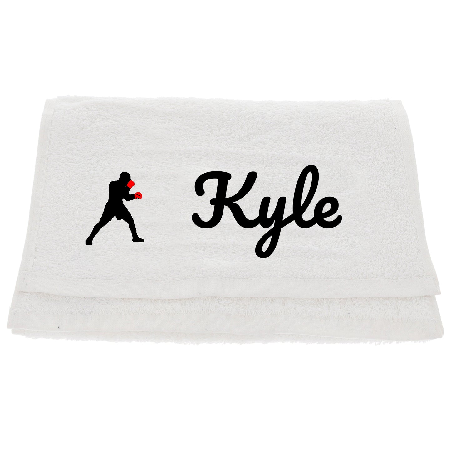 Personalised Embroidered Boxing Towel  - Always Looking Good - White  