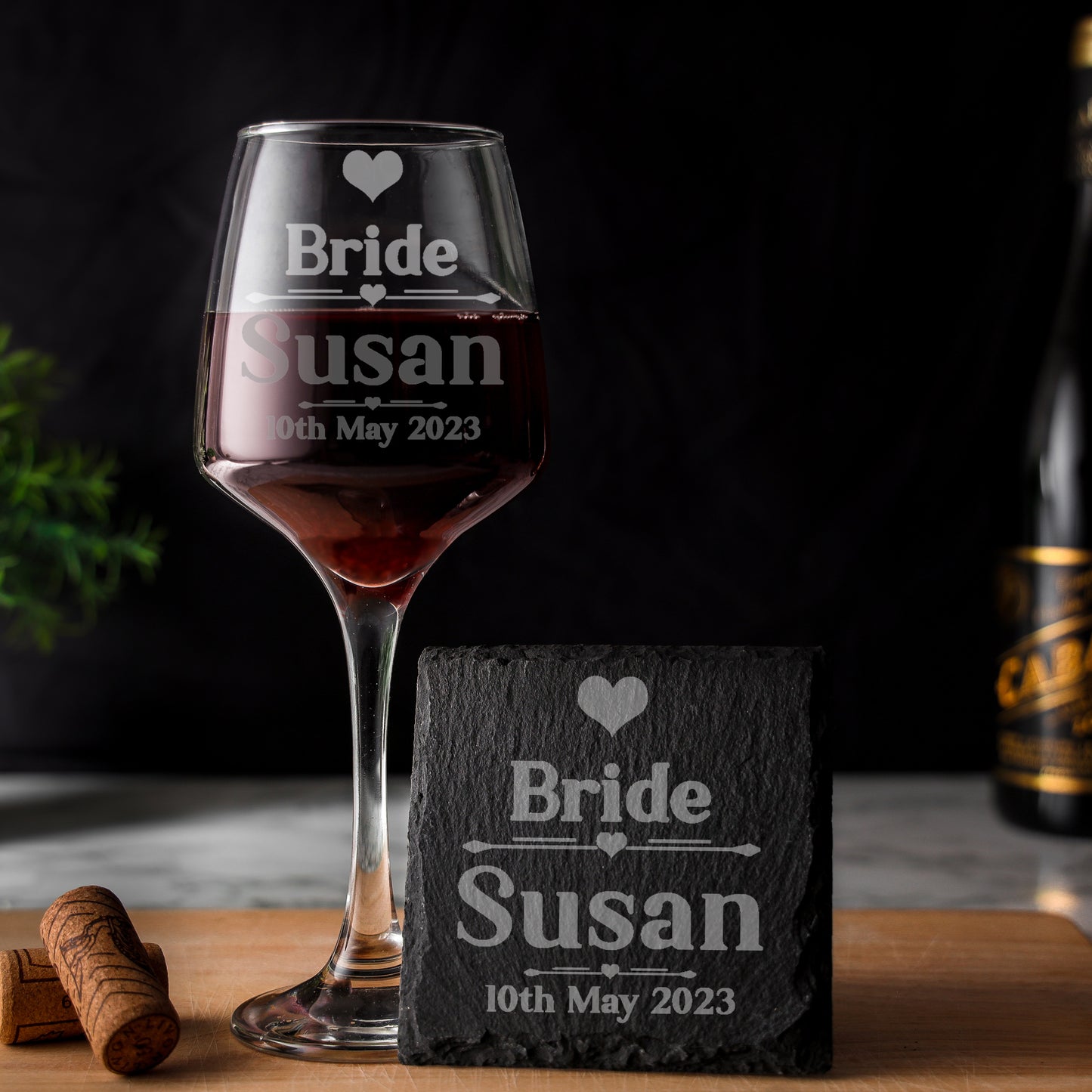 Personalised Bride & Groom Engraved Glass and/or Coaster Wedding Gift Set  - Always Looking Good -   