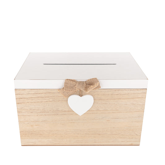 Blank Wedding or Party Card White & Wooden Memory PostBox Craft Create your Own  - Always Looking Good -   