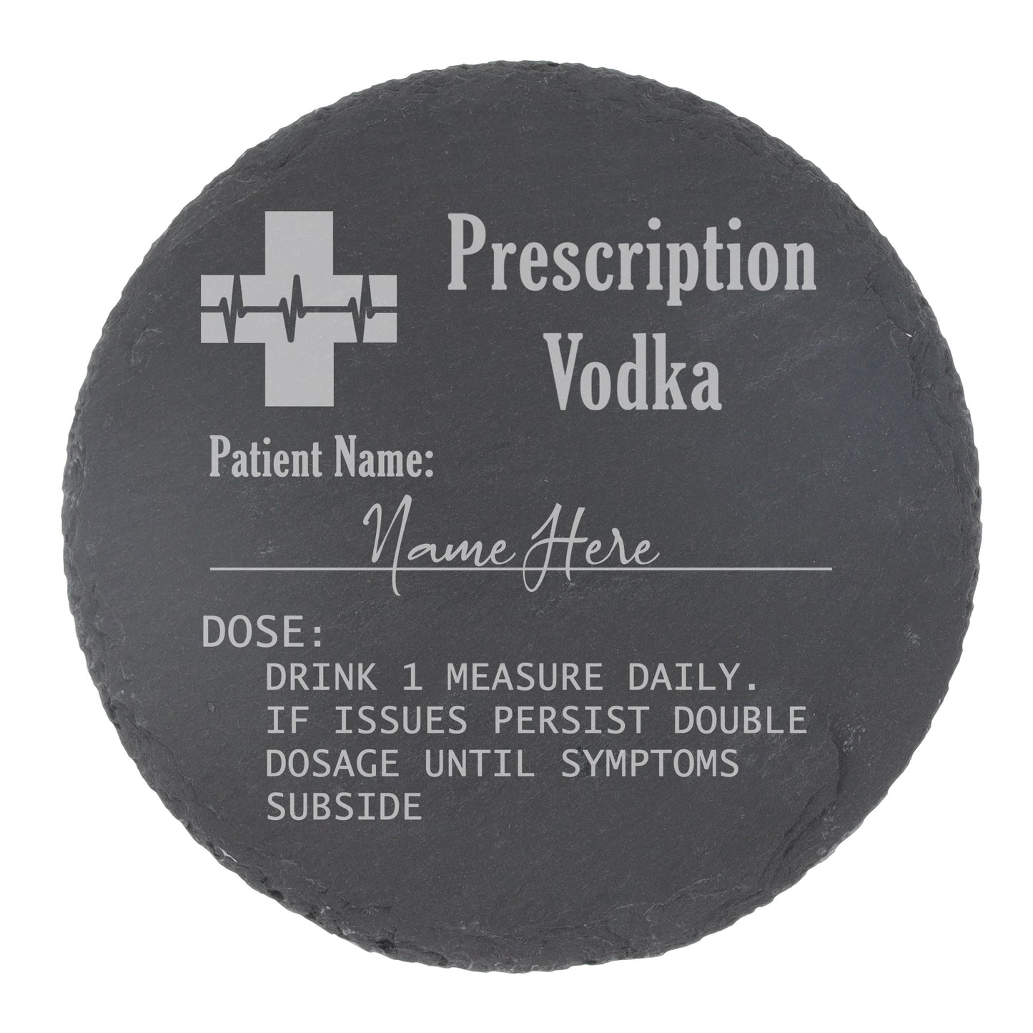 Personalised Vodka Glass With Engraved Prescription