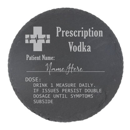 Personalised Vodka Glass With Engraved Prescription