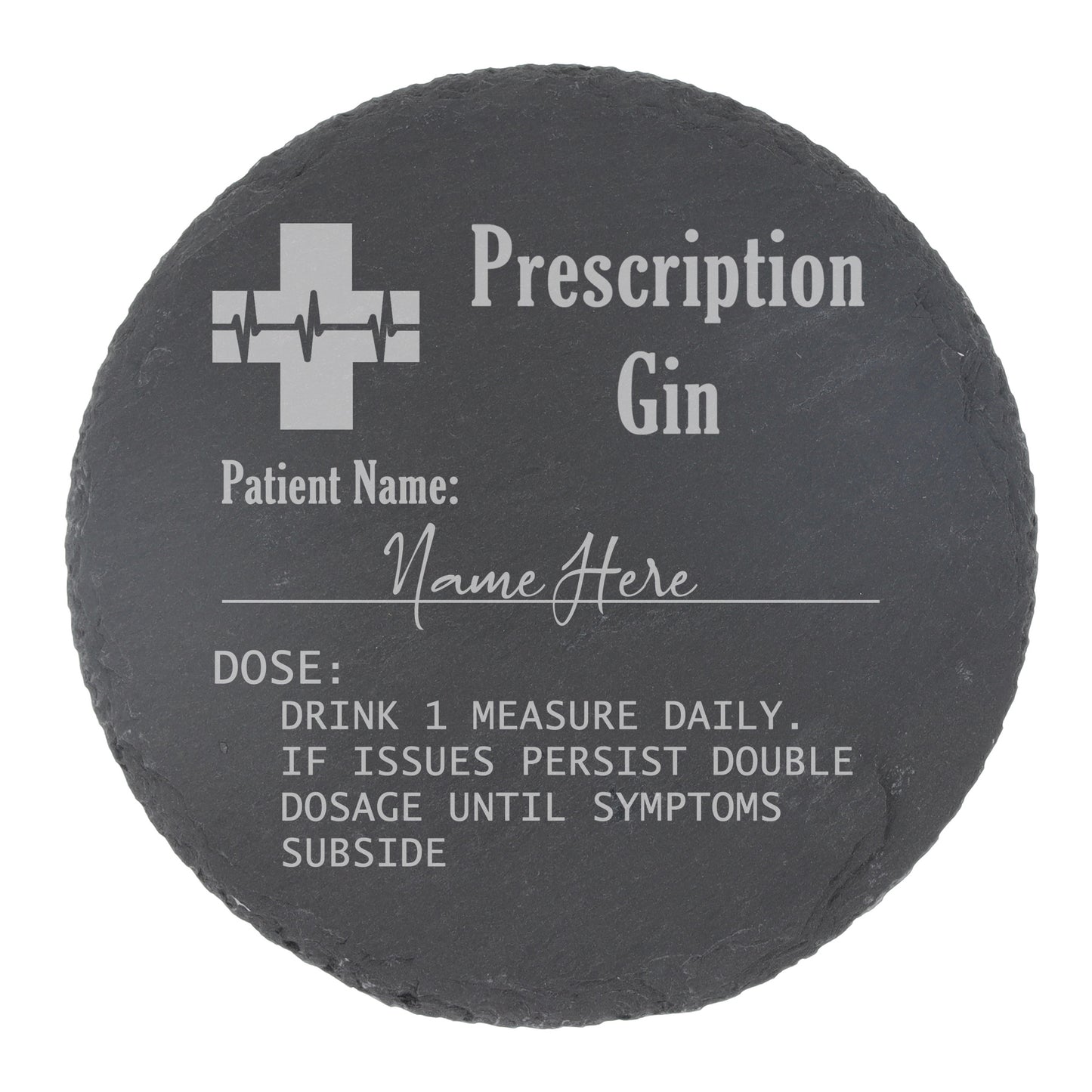 Personalised Gin Glass Engraved Prescription Stemless