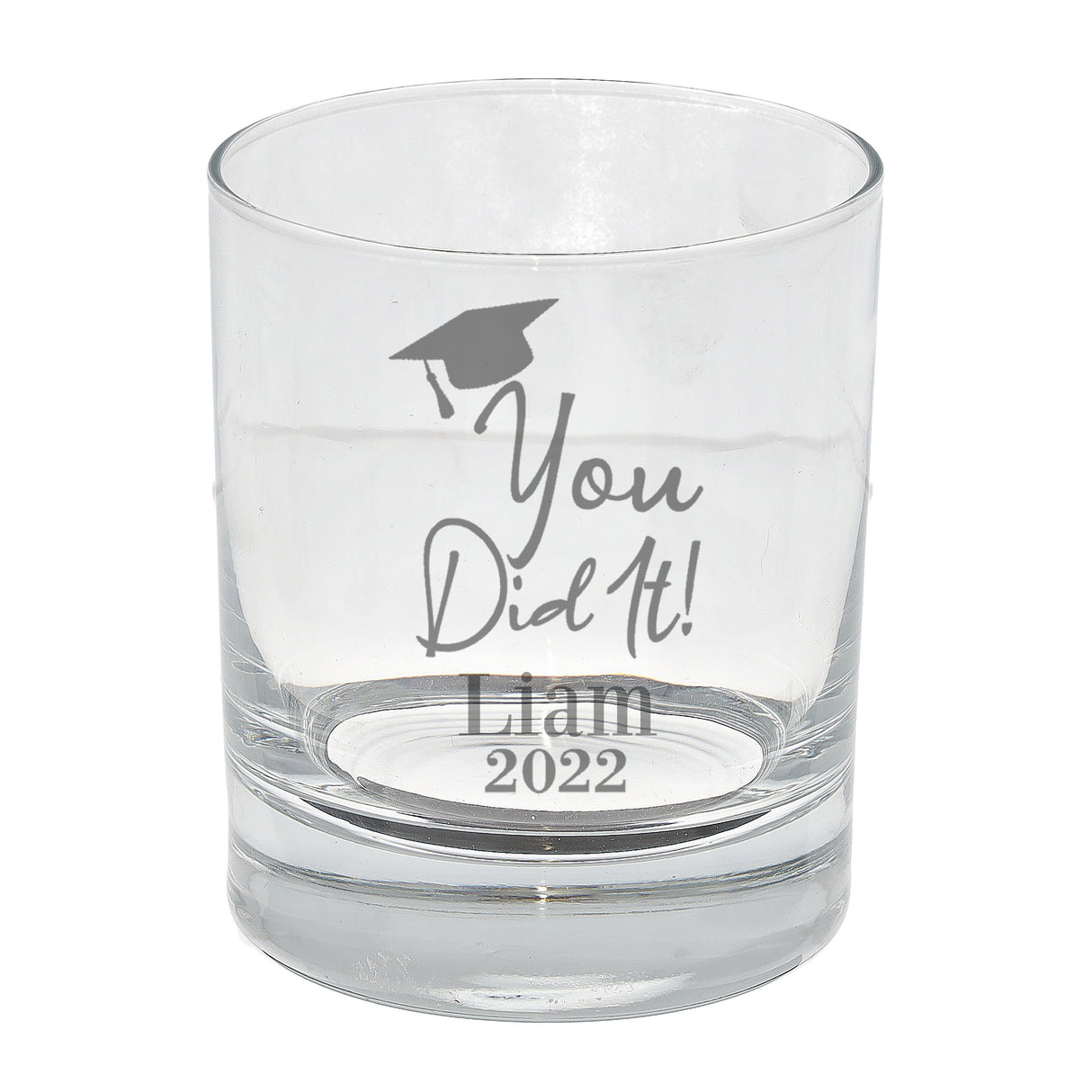 Personalised Whisky Glass For Graduation Engraved With Name