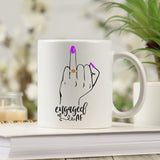 Does This Ring Make Me Look Engaged Personalised Ceramic Mug – Funny Engagement Gift