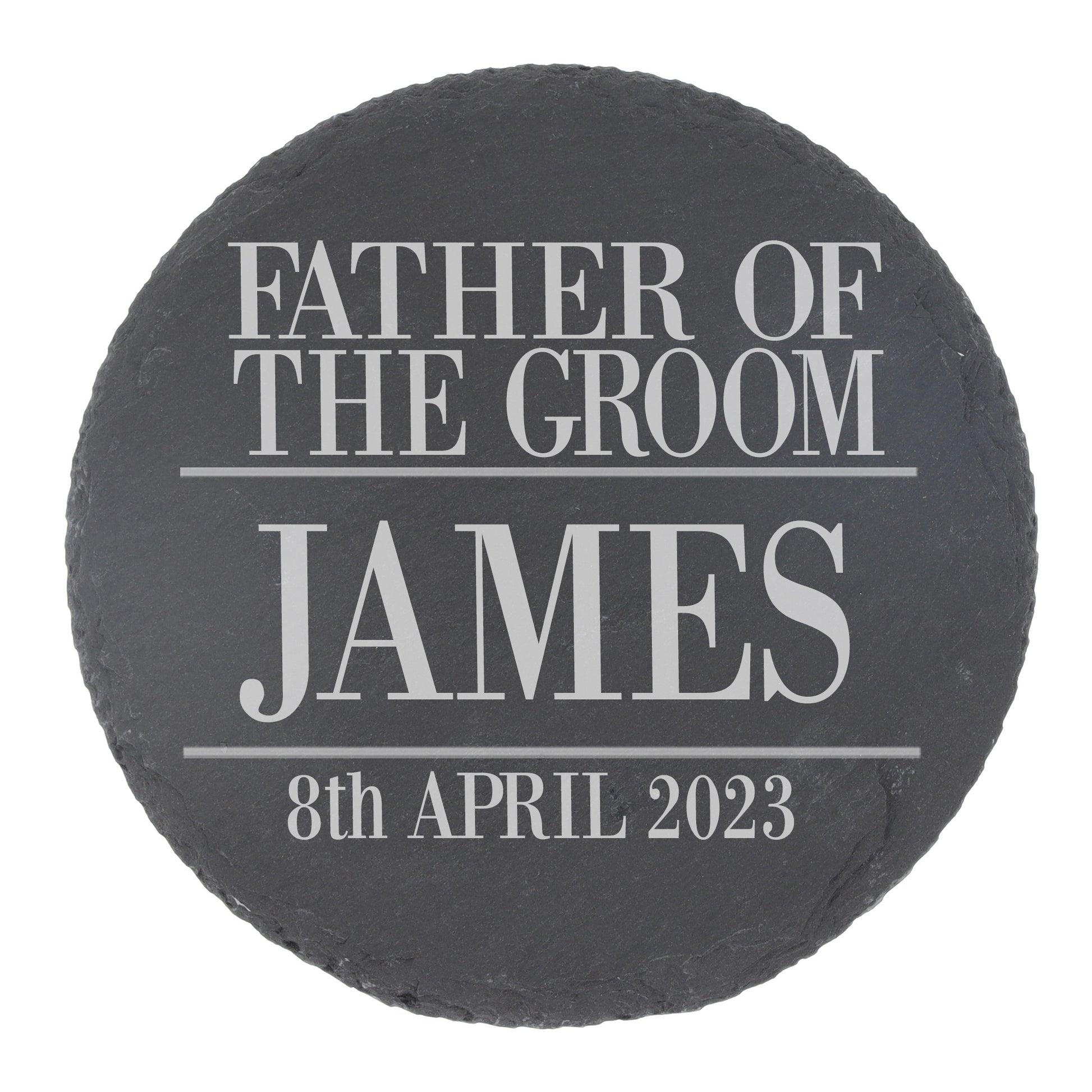 Personalised Father Of The Groom Whisky Glass and/or Coaster Set  - Always Looking Good - Round Coaster On Its Own  