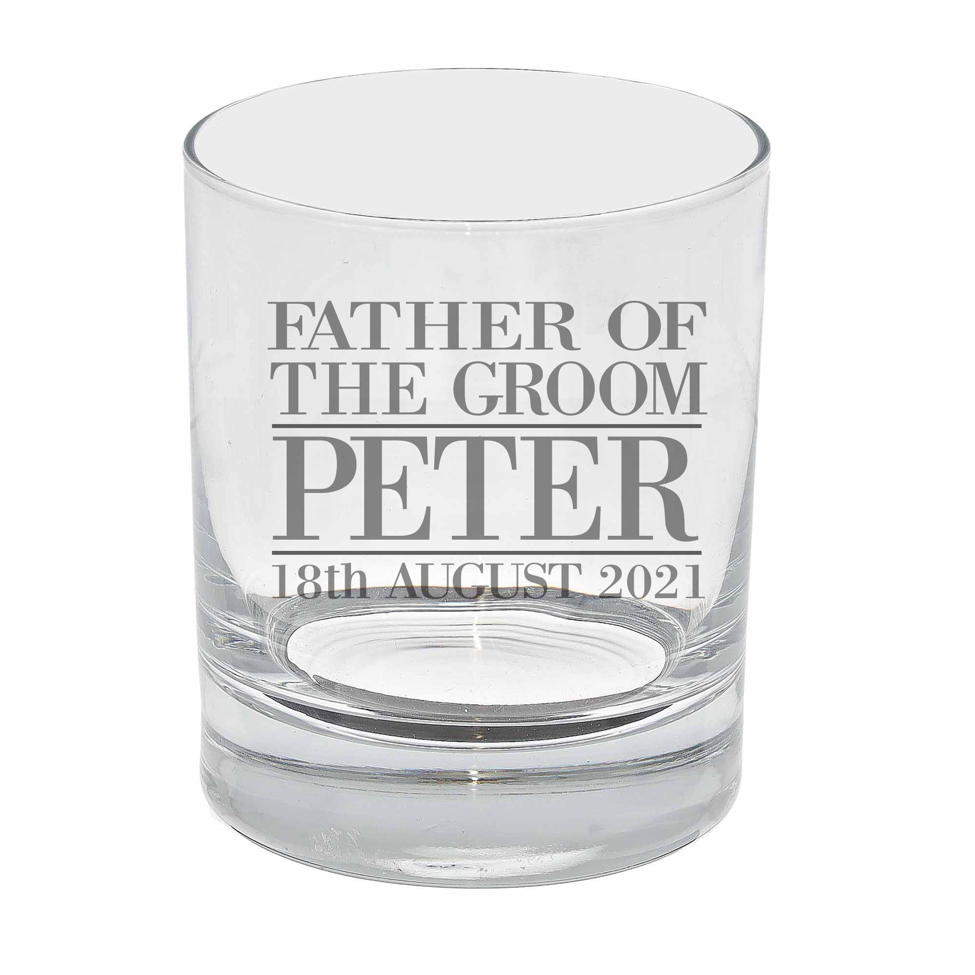 Personalised Father Of The Groom Whisky Glass and/or Coaster Set  - Always Looking Good - Whisky Glass On Its Own  