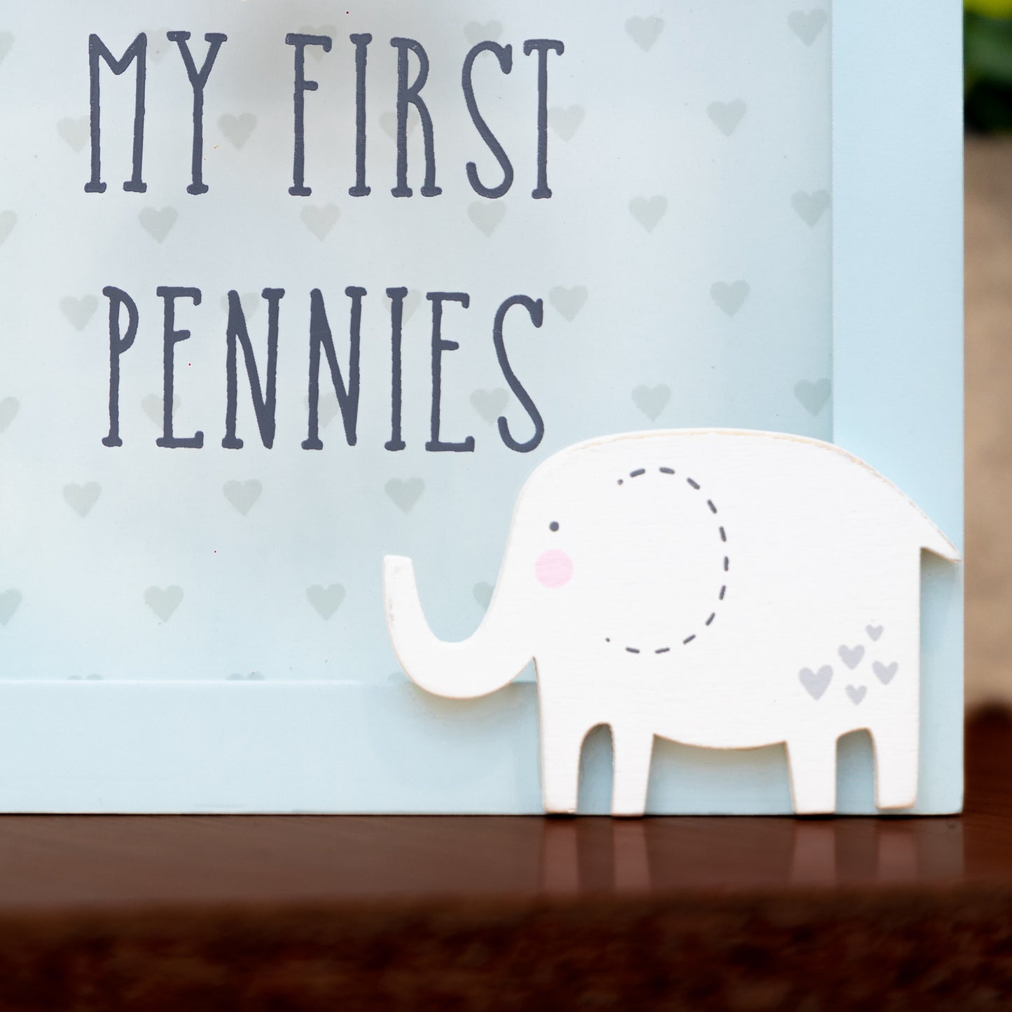 Personalised Engraved Pink/Blue or Cream Money Box Frame Piggy Bank New Baby Gift