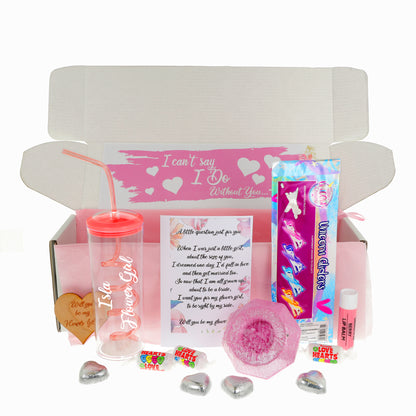 Personalised Flower Girl Gift – Pink Juice Cup Keepsake 
 - Always Looking Good -   