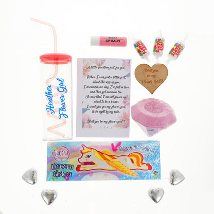 Personalised Flower Girl Gift – Pink Juice Cup Keepsake 
 - Always Looking Good -   