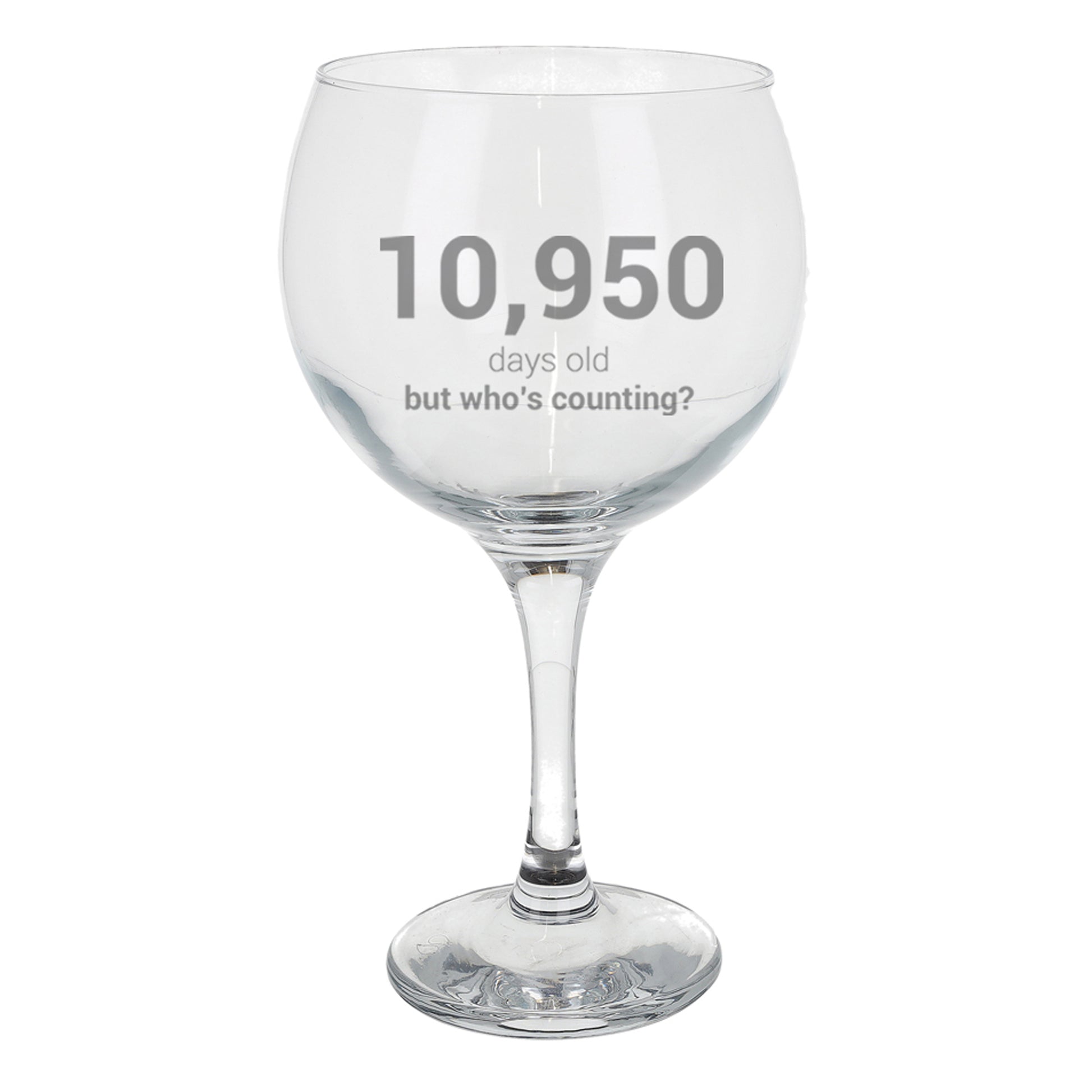 Personalised Engraved Birthday Gin Glass Gift  - Always Looking Good -   