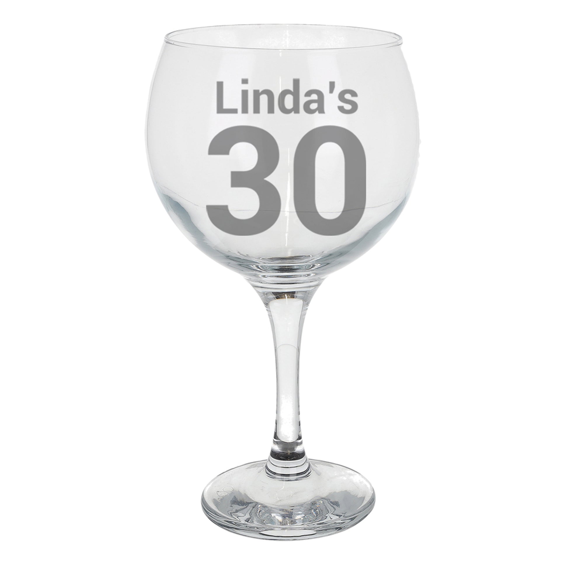 Personalised Engraved Birthday Gin Glass Gift  - Always Looking Good - Gin Glass On Its Own  