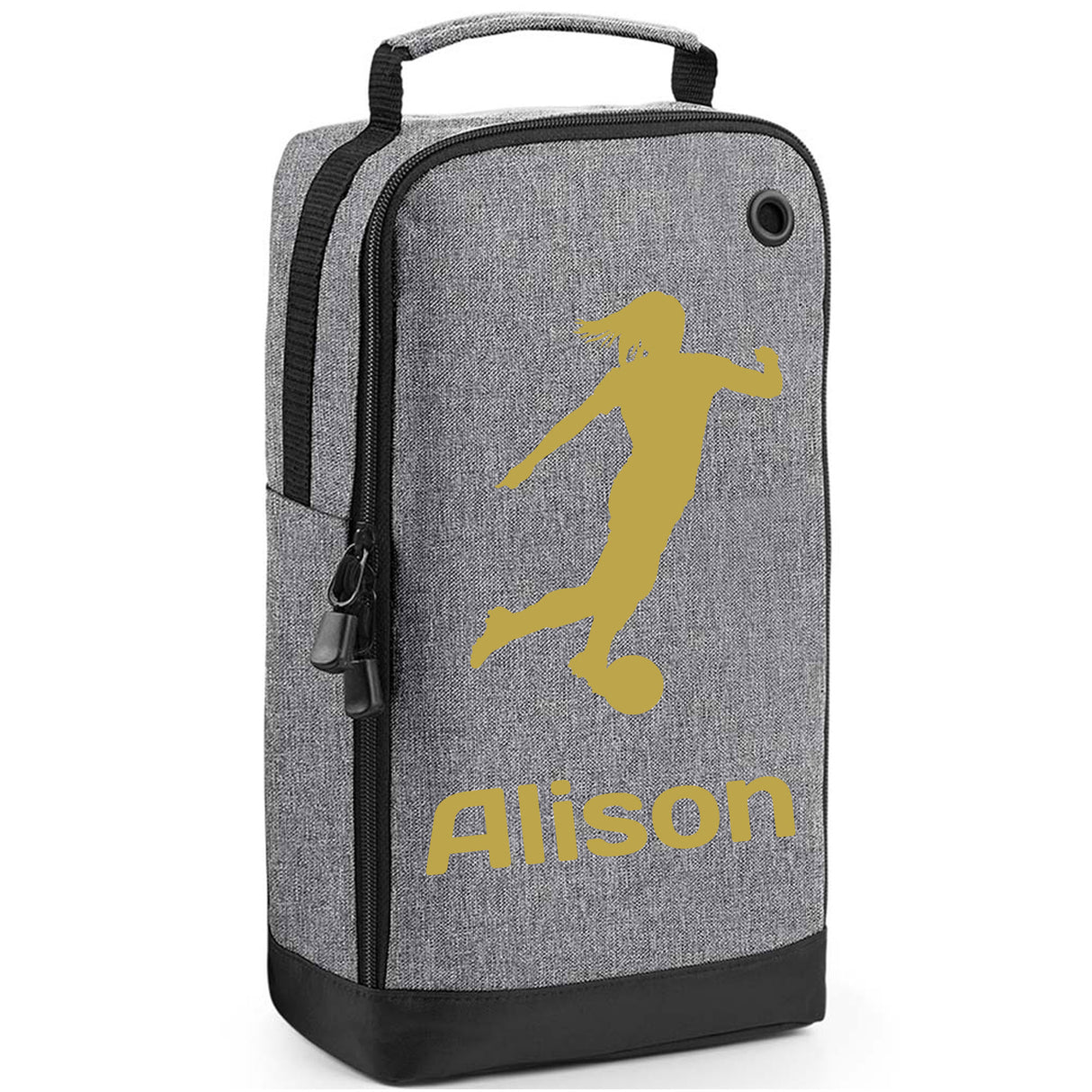 Football Boot Bag or Shoe Bag – Personalised with Name | Female Footballer Design