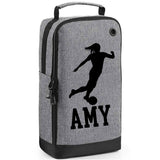Football Boot Bag or Shoe Bag – Personalised with Name | Female Footballer Design