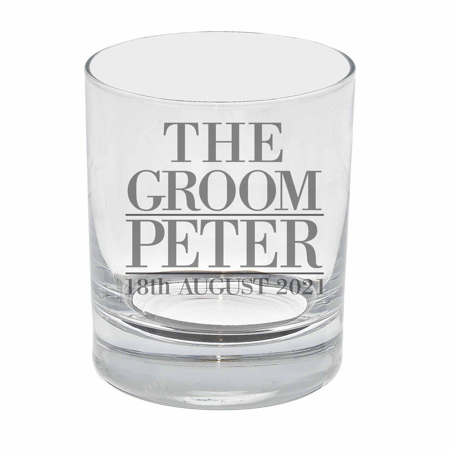 Personalised The Groom Whisky Glass and/or Coaster Set  - Always Looking Good - Whisky Glass On Its Own  