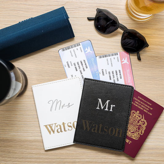 Personalised Mr and Mrs Passport Covers  - Always Looking Good -   