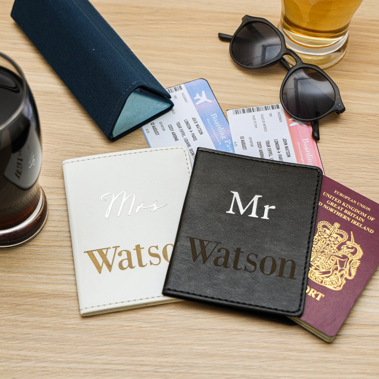 Personalised Mr and Mrs Passport Covers  - Always Looking Good -   